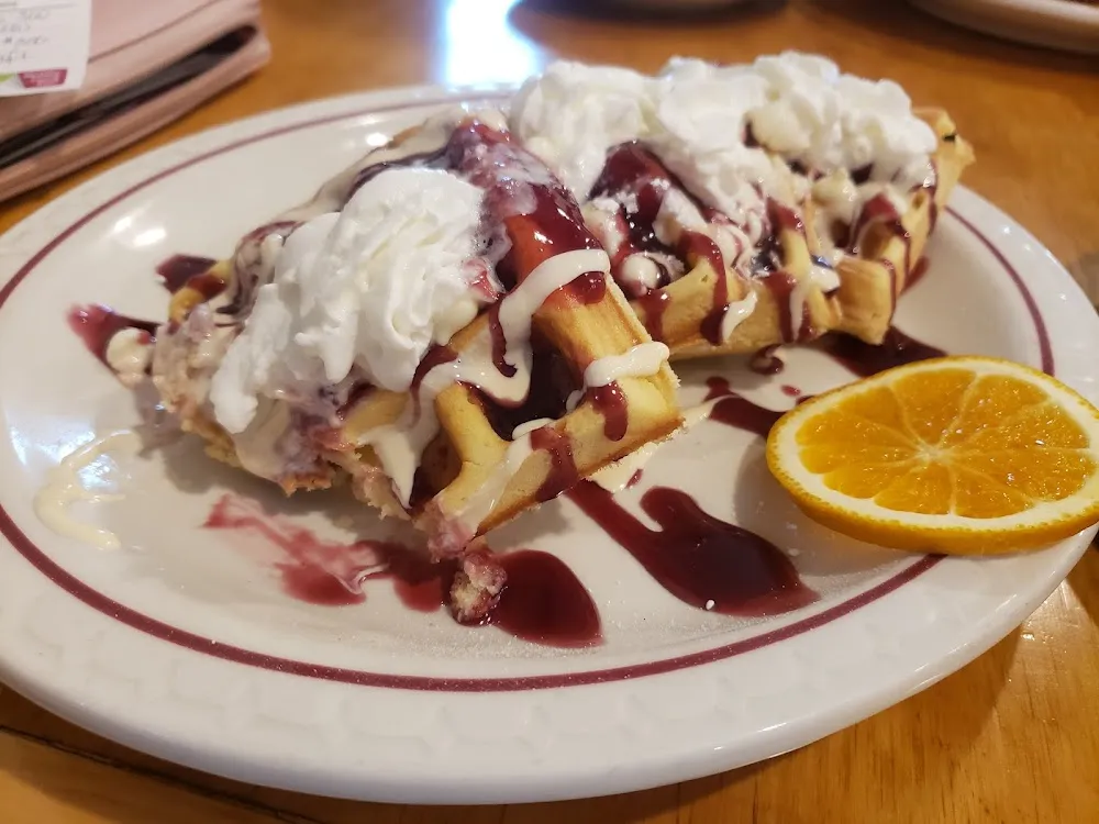 Raspberry White Chocolate Waffles
